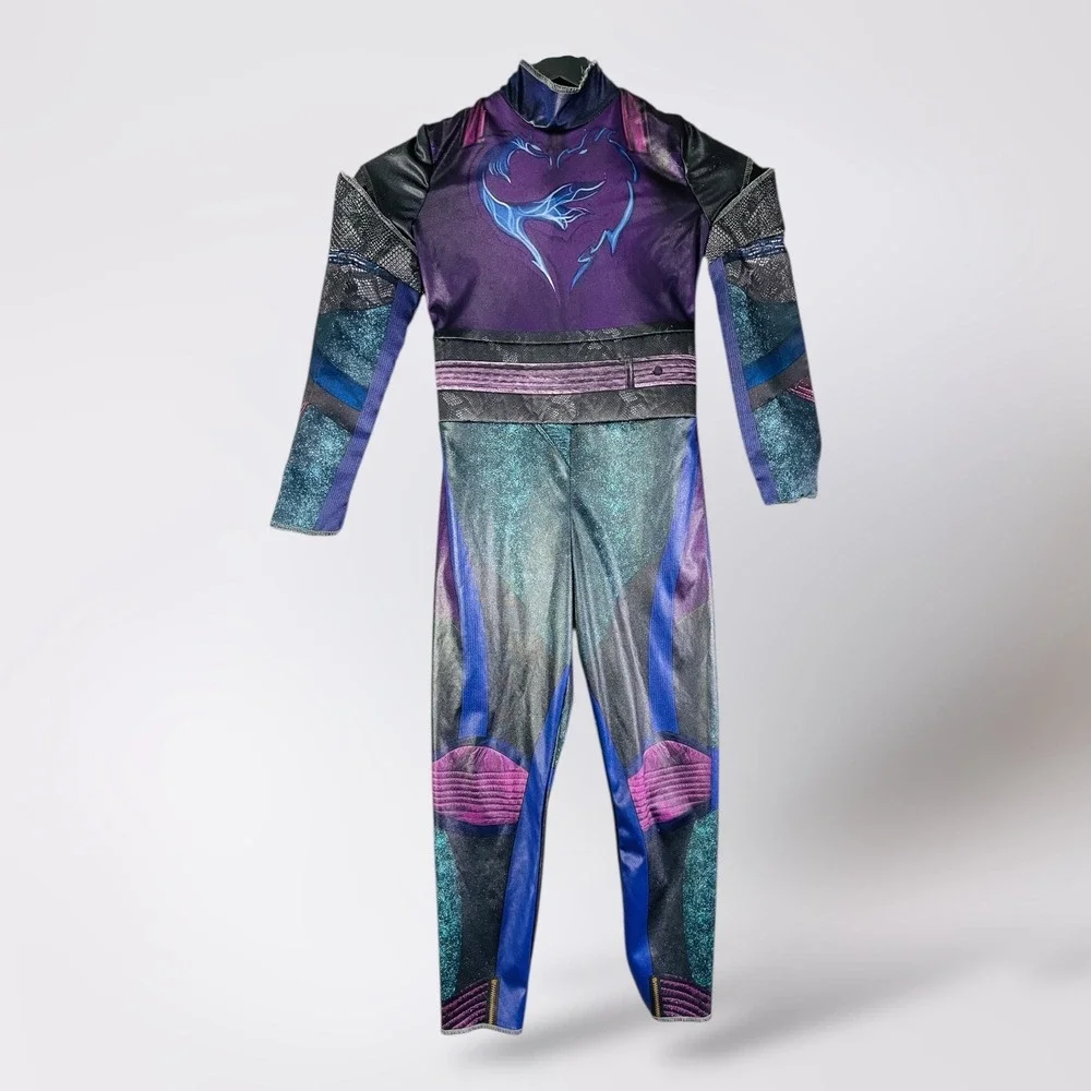 Disney Descendants 3 Mal Costume Jumpsuit Kids Size S/P (4-6X) Halloween - Picture 1 of 11